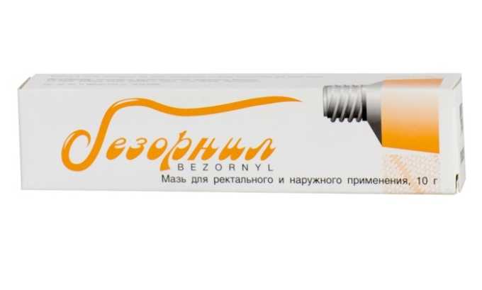Препарат Безорнил обладает вяжущим, противоотечным и обезболивающим действием, снимает воспаление и останавливает кровотечение