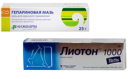 При тромбофлебите врачи часто назначают такие лекарственные средства, как Лиотон или Гепариновая мазь
