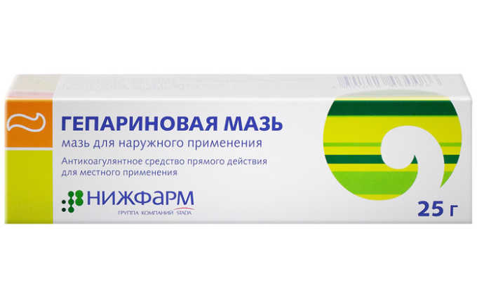 Консервативная терапия подразумевает применение специальных мазей таких как Гепариновая